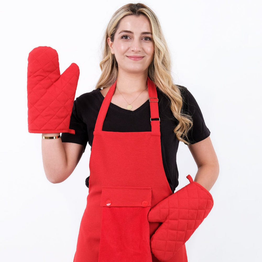 OceanSSH Premium Kitchen Chef Apron Star Set Pot Holder-Towel
