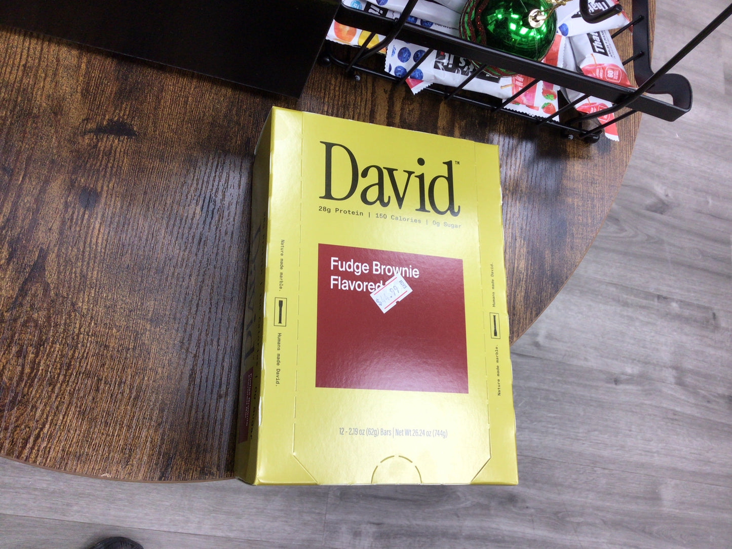 David High Protein Bars - 0g of Sugar, Low Carb, Gluten Free - 28g of Protein, 150 Calories - On-The-Go Snack - Fudge Brownie Flavor, Pack of 12
