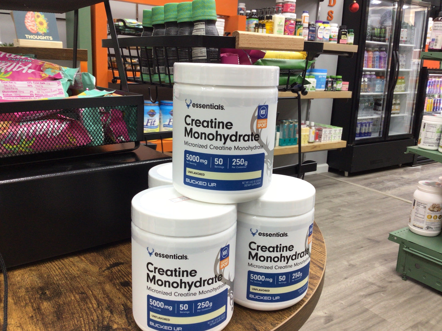 Bucked Up Pure Micronized Creatine Monohydrate for Women and Men - Easy to Mix and Unflavored - 5G Per Serving - 50 Servings - 250 Grams Per Container