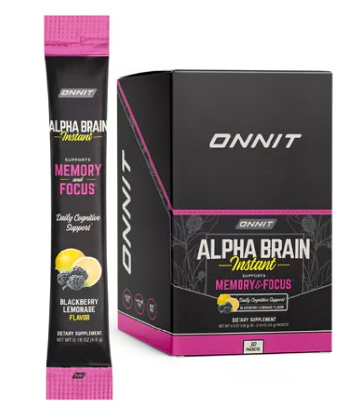 Onnit Alpha Brain Instant Blackberry Lemonade -- 30 Packets