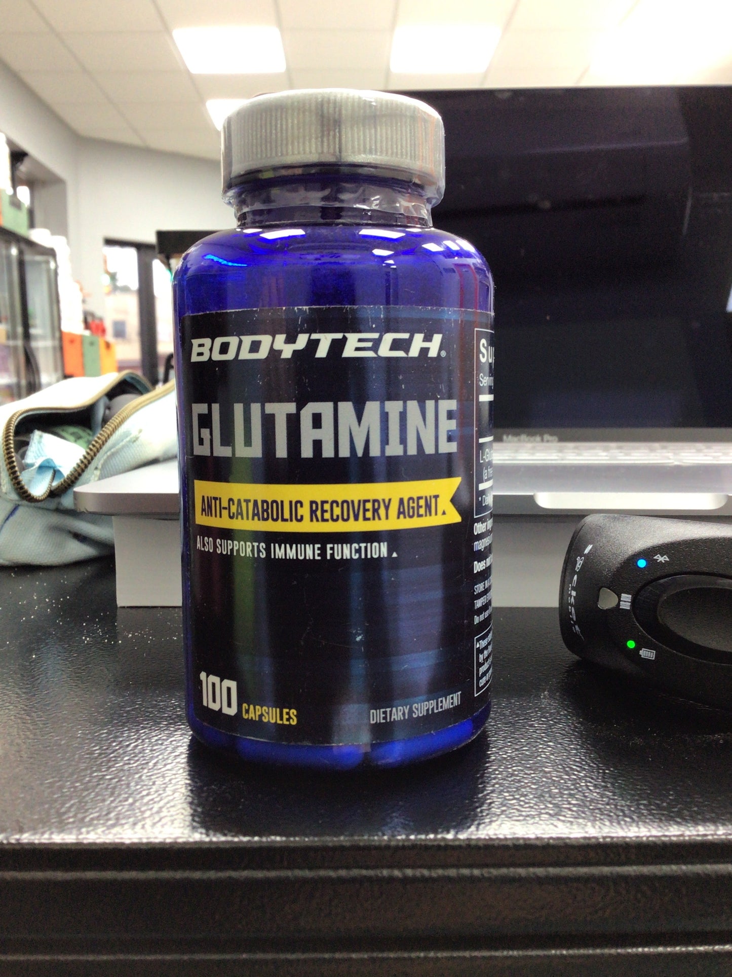 BodyTech Glutamine Capsules - Supports Muscle Recovery, Immune Health & Exercise Performance (100 Capsules)