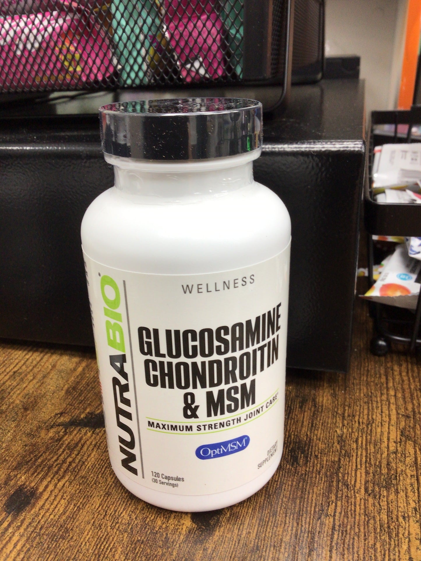 NutraBio Glucosamine Chondroitin & OptiMSM Supplement, Joint Support Formula - 120 Capsules (120 Count)