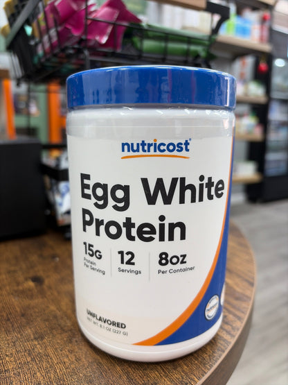 Nutricost Egg White Protein Unflavored 8 Oz  - Non-GMO, Gluten Free
