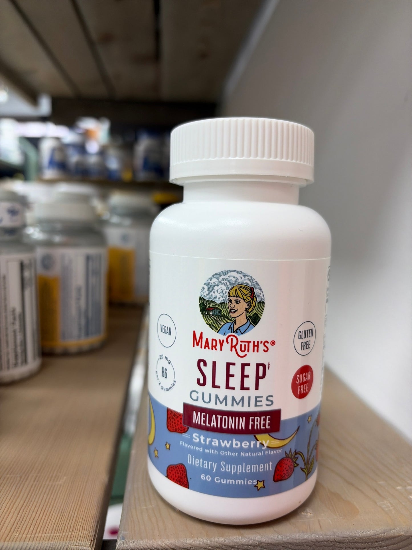 MARYRUTH'S Sleep Gummies | Sugar Free | NO Melatonin | L Theanine | Lemon Balm Leaf | Chamomile | Vitamin B6 | Relaxation & Sleep Support | Stress Relief | Vegan | Gluten Free | 60 Count