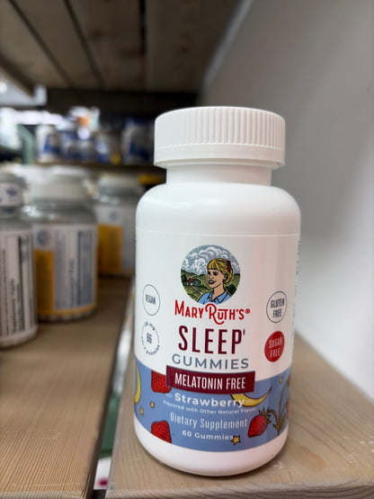 MARYRUTH'S Sleep Gummies | Sugar Free | NO Melatonin | L Theanine | Lemon Balm Leaf | Chamomile | Vitamin B6 | Relaxation & Sleep Support | Stress Relief | Vegan | Gluten Free | 60 Count