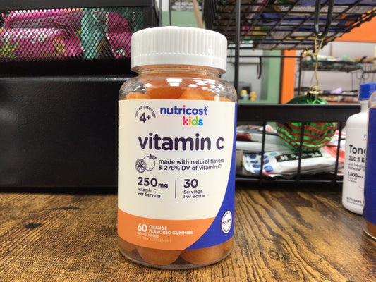 Nutricost Kids Vitamin C Gummies (250mg) 60 Gummies - Vitamin C for Kids Ages 4+, Natural Flavors, Immune Support Supplement, 30 Servings
