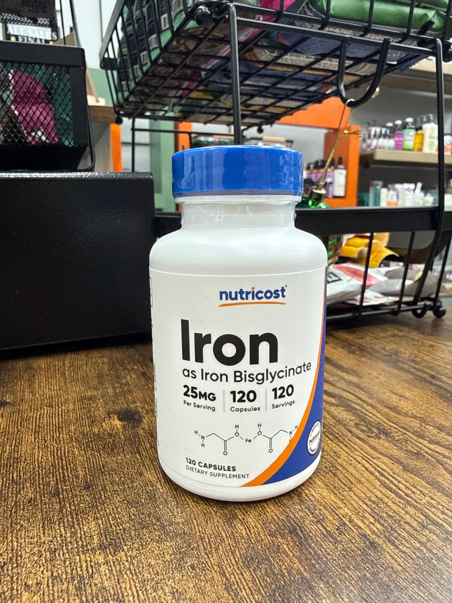 Nutricost Iron Bisglycinate Supplement (25mg) 120 Capsules - from Ferrous Bisglycinate Chelate - Non-GMO &amp; Gluten-Free