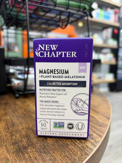 Magnesium+Plant Based Melatonin 60 Vegan Tablets