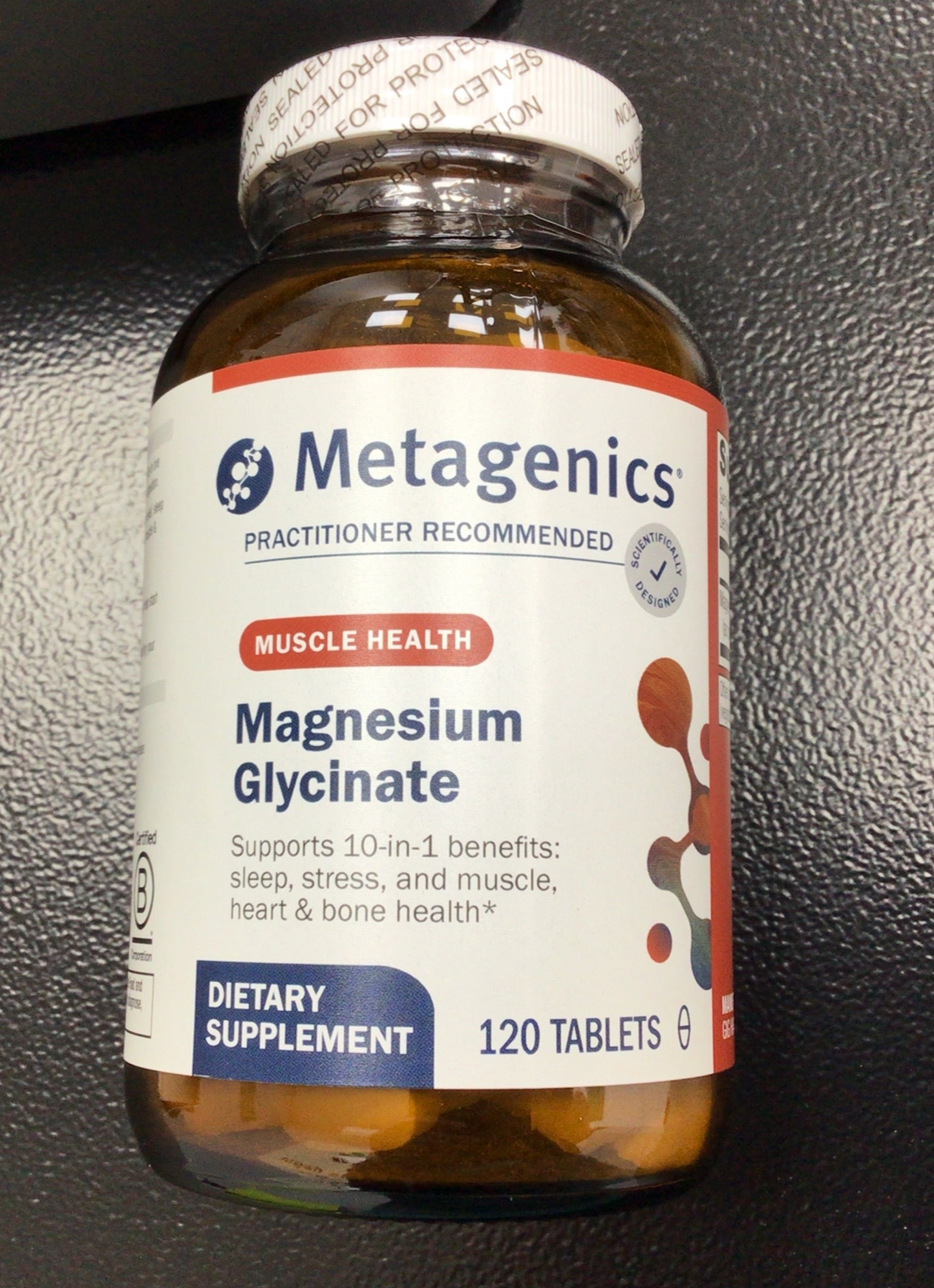 Metagenics Magnesium Glycinate - Highly Absorbable Magnesium Supplement for Sleep, Stress Relief & Muscle Relaxation* - Supports Bone, Heart & Nerve Health* - Non-GMO, Gluten-Free - 120 Tablets