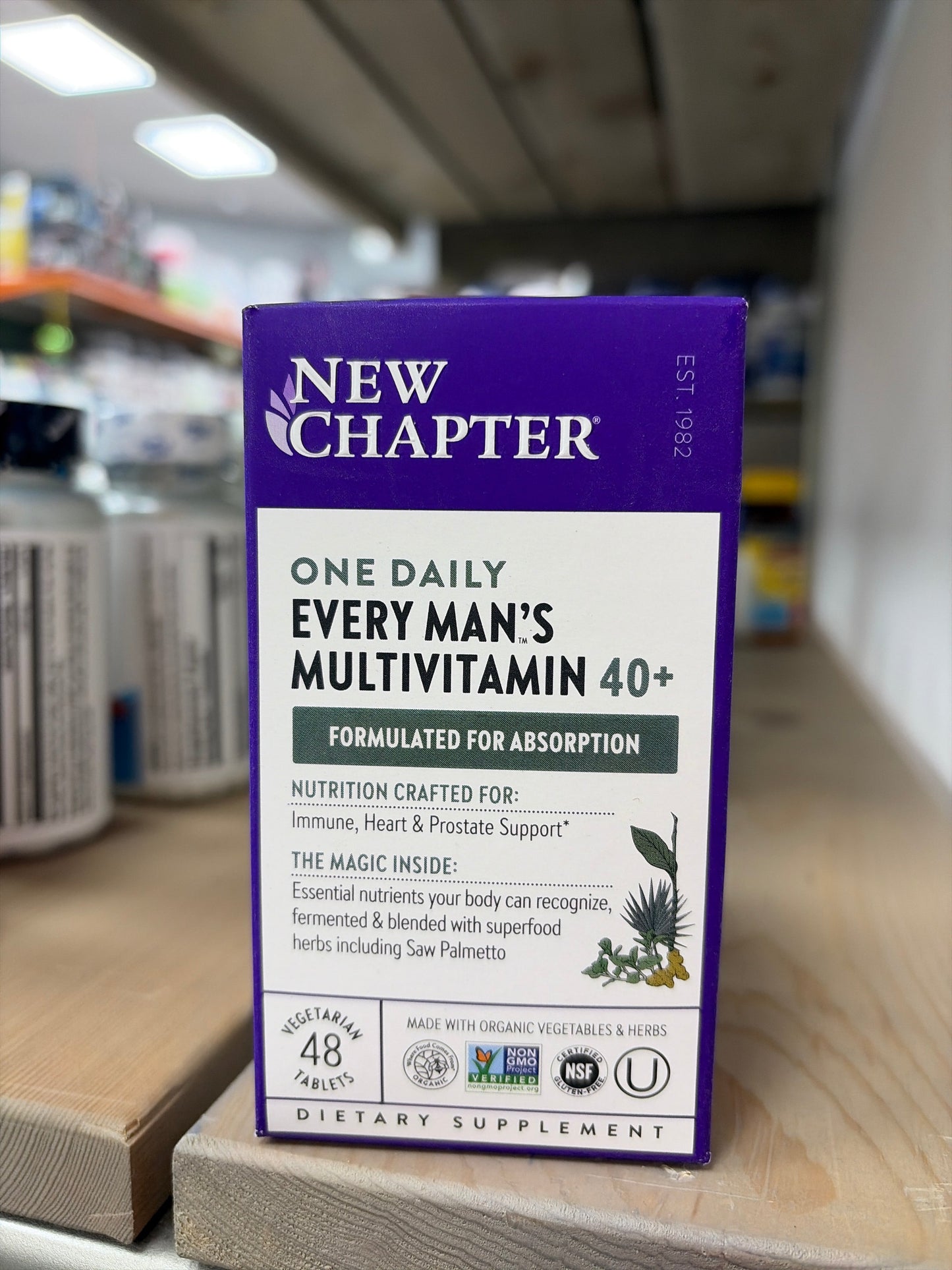 New Chapter One Daily Every Man’s 40+ Multivitamin (48 Vegetarian Tablets)
