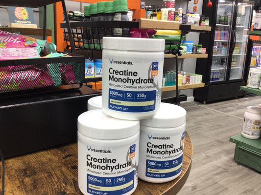 Bucked Up Pure Micronized Creatine Monohydrate for Women and Men - Easy to Mix and Unflavored - 5G Per Serving - 50 Servings - 250 Grams Per Container