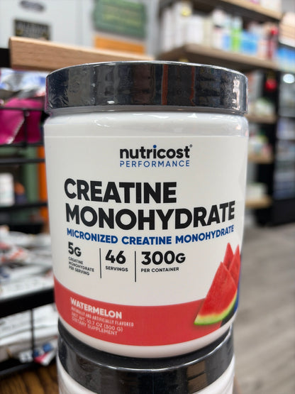 Nutricost Performance Creatine Monohydrate Powder (Watermelon, 10.7 OZ (300 Gram) - Micronized Creatine Supplement - Vegan, Non-GMO, Gluten Free