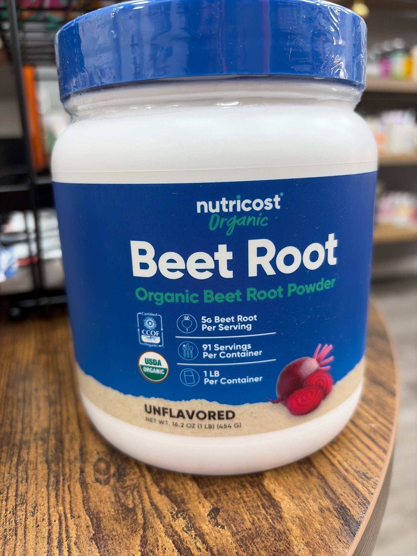 Nutricost Organic Beet Root Powder 1 LB - Vegan, Superfood, Certified USDA Organic