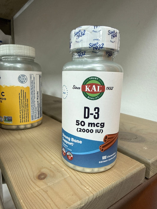 KAL D-3 50 mcg (2000 IU) 100 Chewables