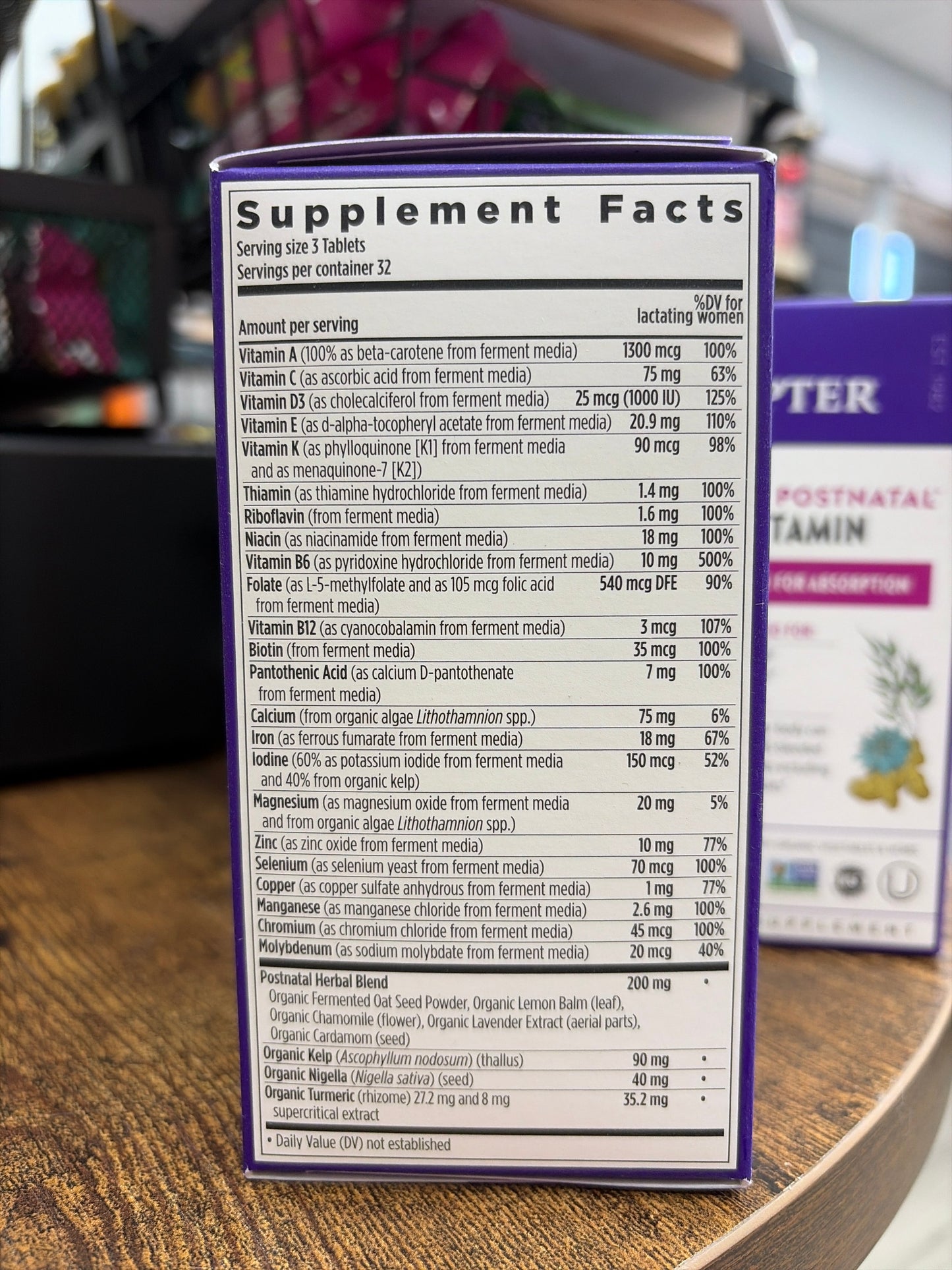 New Chapter, Postnatal Vitamins Lactation Supplement, Complete Multivitamin with Fermented Vitamin D3 + B Vitamins, Made with Organic Vegetables & Herbs, Non-GMO Ingredients, 96 Count