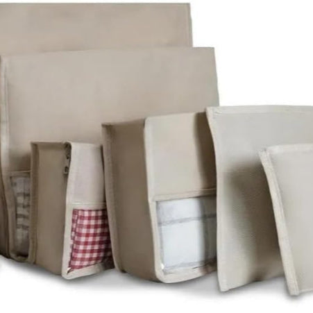 Aquaverde Luggage Organizer Bags 7 Set Beige