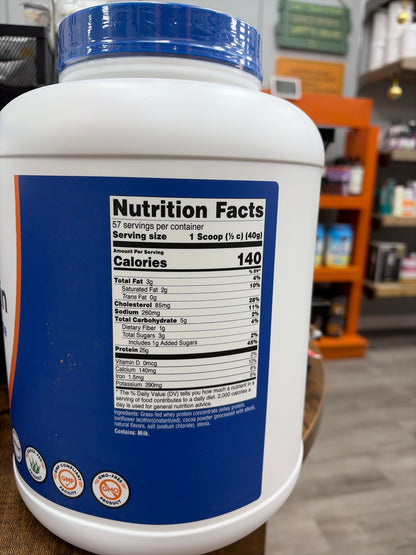 Nutricost Grass-Fed Whey Protein Milk Chocolate Flavored 5 LB- Undenatured, Non-GMO, Natural Flavors…