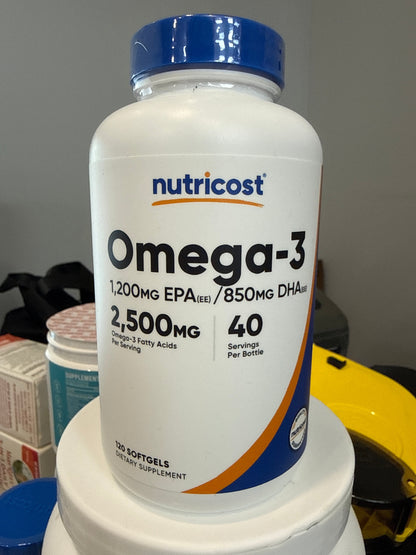 Nutricost Omega-3 (2.500mg) 120 Softgels