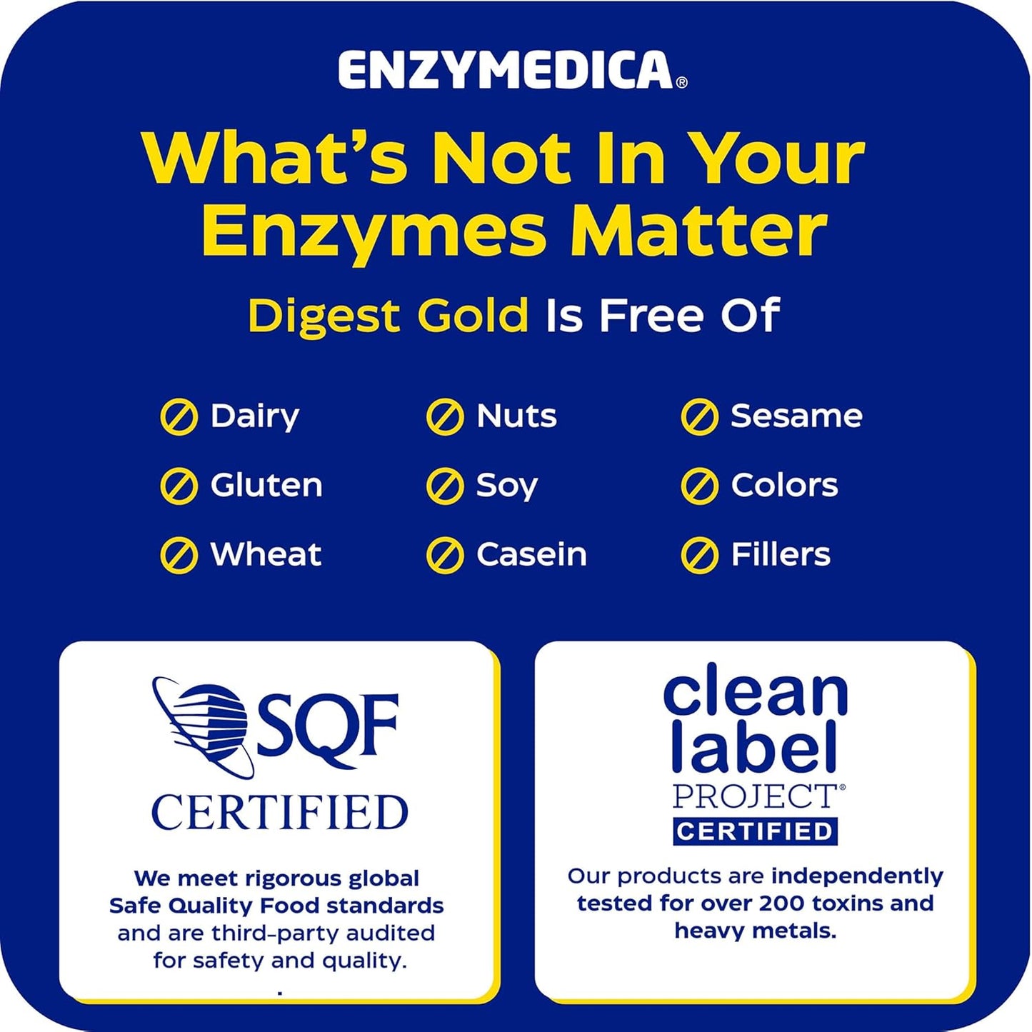 Enzymedica Digest Gold - Digestive Enzyme Supplement for Women & Men, Enzyme Capsules for Digestion, Gut Health Support, Helps Gas & Bloating, ATPro Energy Support, Maximum Strength, Vegan - 180 Caps