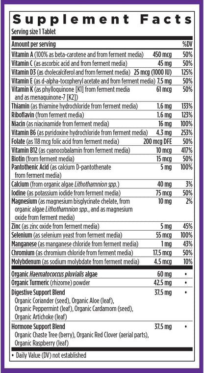 New Chapter Women’s Multivitamin 55+, Astaxanthin, B6, B12, D3, Vitamin C & Zinc, Immune, Heart, Cellular Energy, and Bone Support, Gentle on The Stomach, One Daily, Non-GMO, Gluten-Free, 72 Tablets