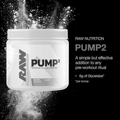 RAW Pump2 Pre Workout | Glycerol Pump Pre Workout Supplement, Pair Pump Supplement for Best Results Or Any Preworkout Powder | Enhanced Hydration and Boost Energy | Unflavored (20 Servings)