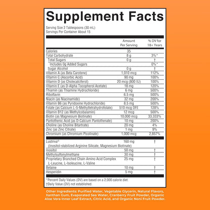 MARYRUTH'S Liquid Multivitamin+Hair Growth | Biotin 10000mcg | Lustriva Hair Growth Supplement | Clinically Tested in Women for Thicker Hair&Facial Wrinkle | Skin Care | Ages 18+ | 15.22 Fl Oz