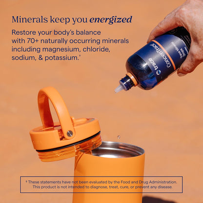 Trace Minerals ConcenTrace Trace Mineral Drops | Supports Energy, Digestion, Bone Health & Hydration, 70+ Ionic Trace Minerals w/Magnesium, Chloride & Potassium | Keto, Vegan & Non-GMO | 96 Servings