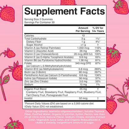 MaryRuth Organics Women's Immune Support Multivitamin Gummies | Ages 14+ | Skin Health | Gummy Vitamins for Women | Sugar-Free | Vegan | Non-GMO | 60 Count