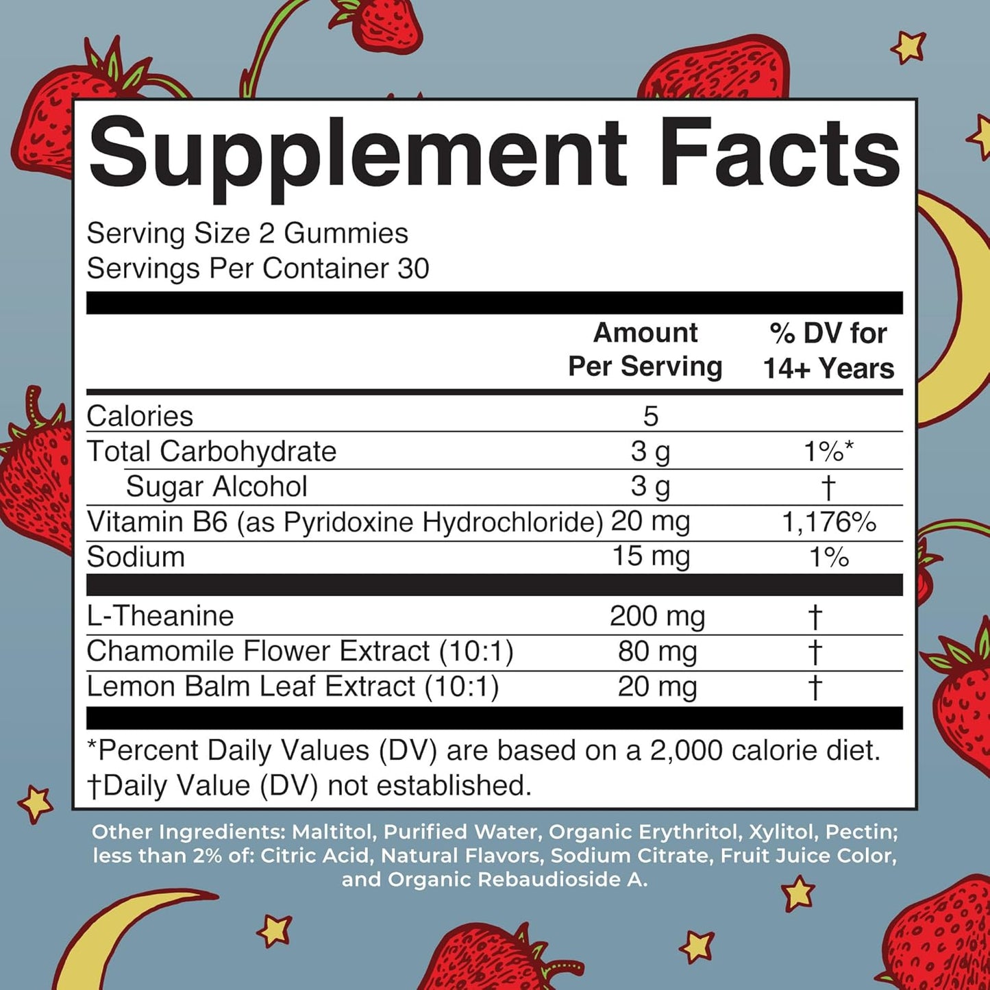 MARYRUTH'S Sleep Gummies | Sugar Free | NO Melatonin | L Theanine | Lemon Balm Leaf | Chamomile | Vitamin B6 | Relaxation & Sleep Support | Stress Relief | Vegan | Gluten Free | 60 Count