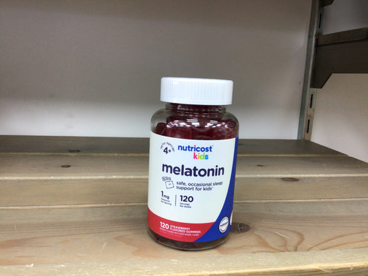 Nutricost Kids Melatonin Gummies 1mg, 120 Gummies, Strawberry Flavored