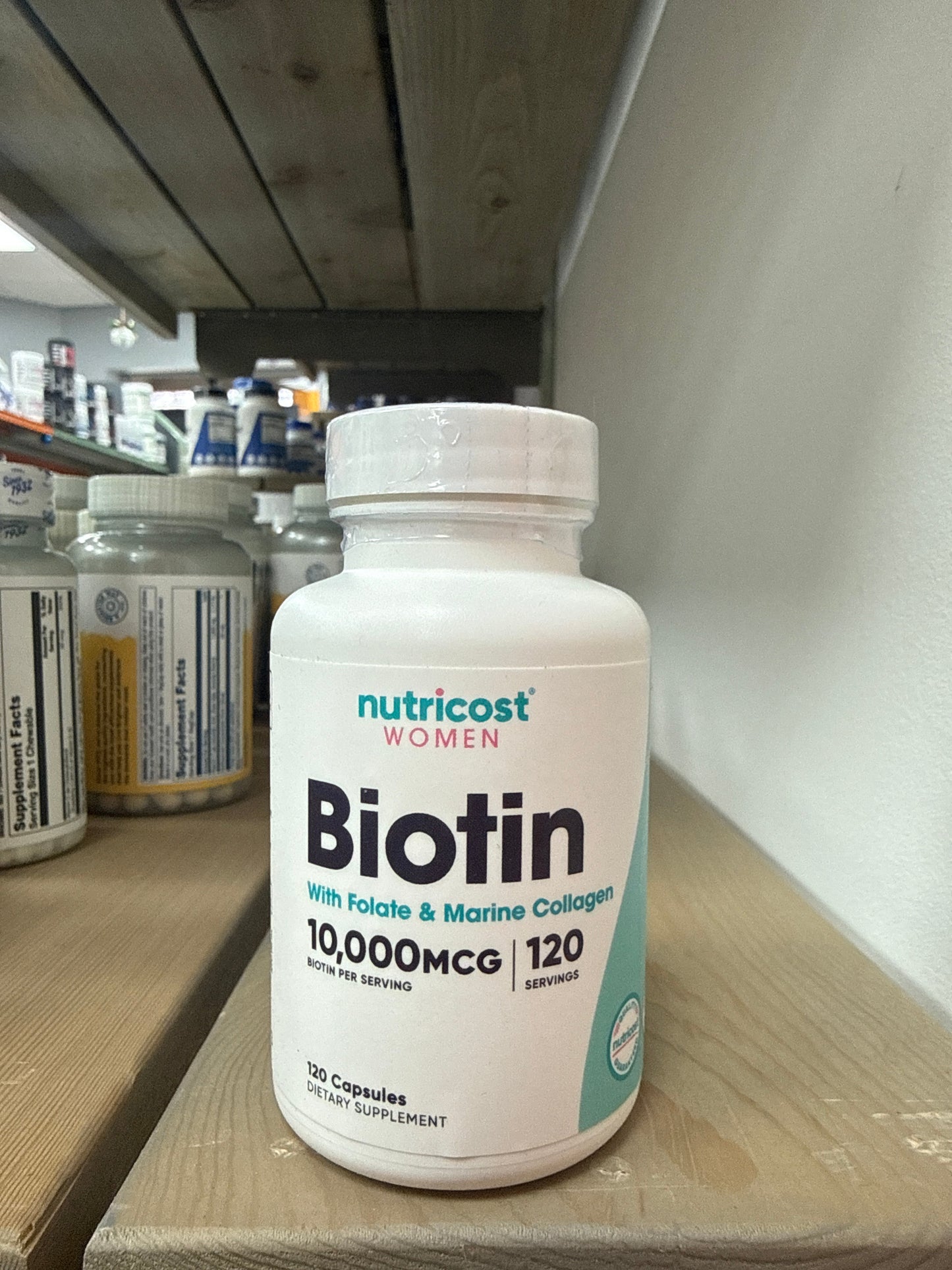 Nutricost Women Biotin 10.000mcg (120 servings) - with Folate &amp; Collagen, Gluten Free &amp; Non-GMO