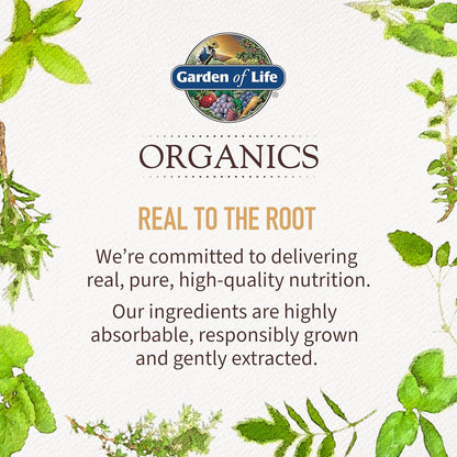 Garden of Life Organics Men's 40+ Multivitamin with Prostate Support, B12 & Vitamins – Vegan Daily Whole Food Multivitamin, Non-GMO, Certified Organic, 60 Tablets