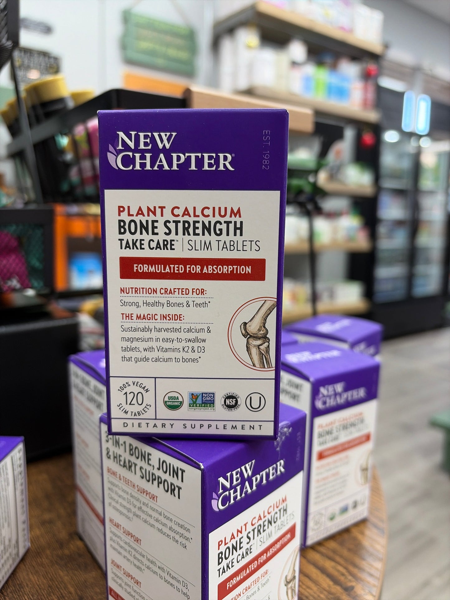 New Chapter Calcium Supplement â€“ Bone Strength Organic Plant Calcium with Vitamin K2 + D3 + Magnesium, Vegetarian, Gluten Free - 120 count (40 day supply)