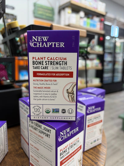 New Chapter Calcium Supplement â€“ Bone Strength Organic Plant Calcium with Vitamin K2 + D3 + Magnesium, Vegetarian, Gluten Free - 120 count (40 day supply)