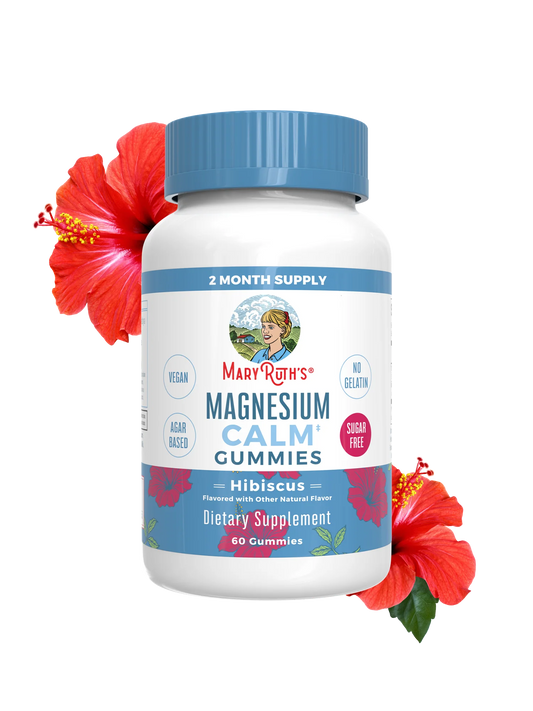 MaryRuth Organics Calm Magnesium Citrate Gummies | 2 Month Supply | Sugar Free | Magnesium Supplement for Adults | Stress Relief | Bone Health | Vegan | 60 Count