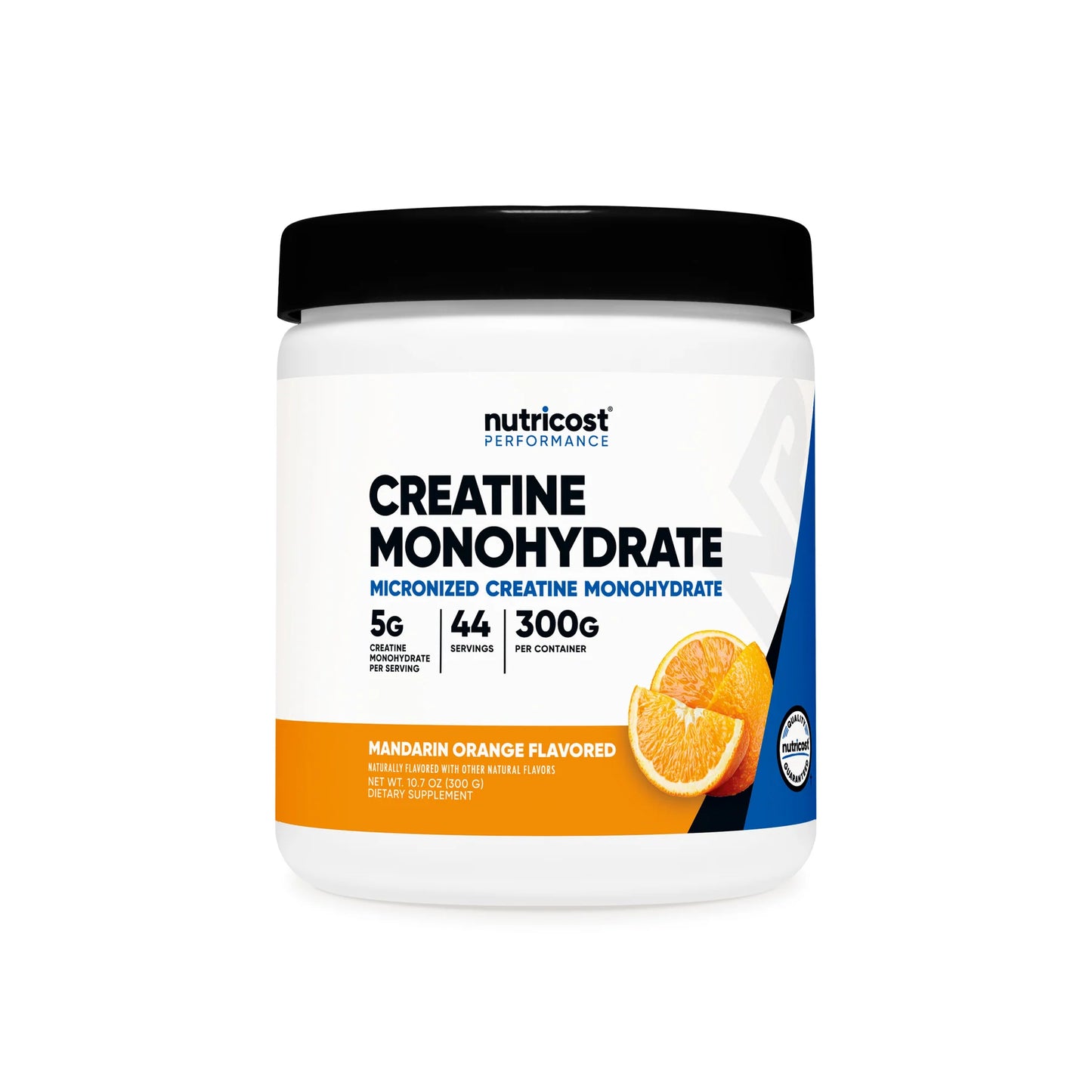 Nutricost Performance  Creatine Monohydrate Powder  (Mandarin Orange Flavored 10.7 Oz 5 G(300 G)-High Quality Micronized Creatine Supplement - Vegan, Non-GMO, Gluten Free