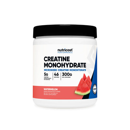 Nutricost Performance Creatine Monohydrate Powder (Watermelon, 10.7 OZ (300 Gram) - Micronized Creatine Supplement - Vegan, Non-GMO, Gluten Free