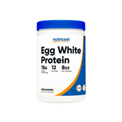 Nutricost Egg White Protein Unflavored 8 Oz  - Non-GMO, Gluten Free