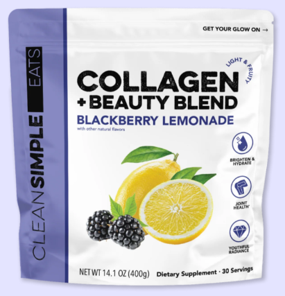 Clean Simple Eats Blackberry Lemonade Super Collagen Mix