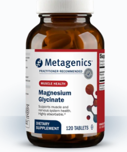 Metagenics Magnesium Glycinate - Highly Absorbable Magnesium Supplement for Sleep, Stress Relief & Muscle Relaxation* - Supports Bone, Heart & Nerve Health* - Non-GMO, Gluten-Free - 120 Tablets