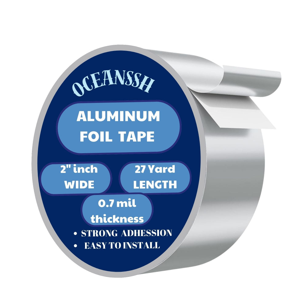 OceanSSH Aluminum Tape Waterproof Foil Tape for Ductwork 1.57 mil