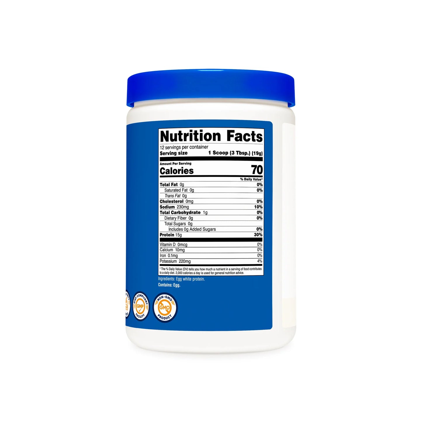 Nutricost Egg White Protein Unflavored 8 Oz  - Non-GMO, Gluten Free