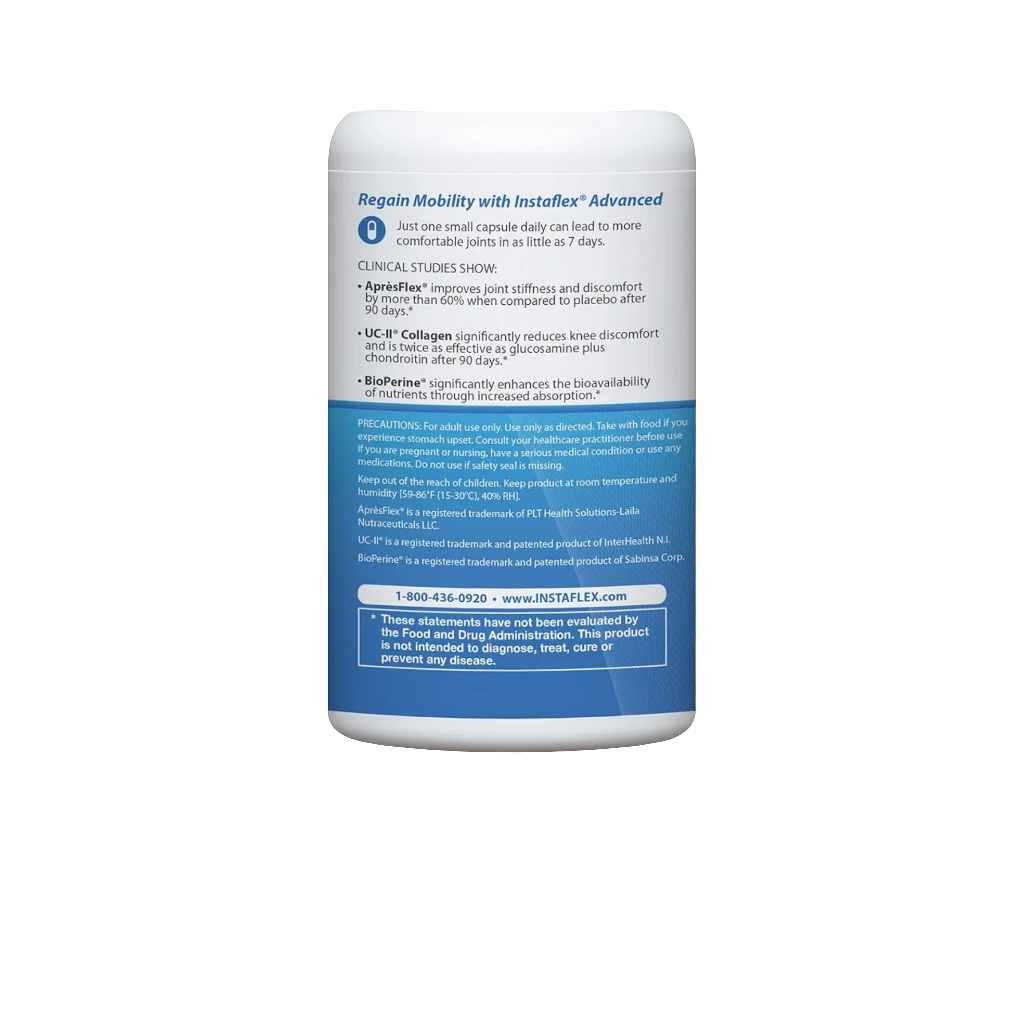 Instaflex Advanced Joint Support Supplement - Turmeric, Resveratrol, Boswellia Serrata Extract, BioPerine, UC-II Collagen- 30 Count