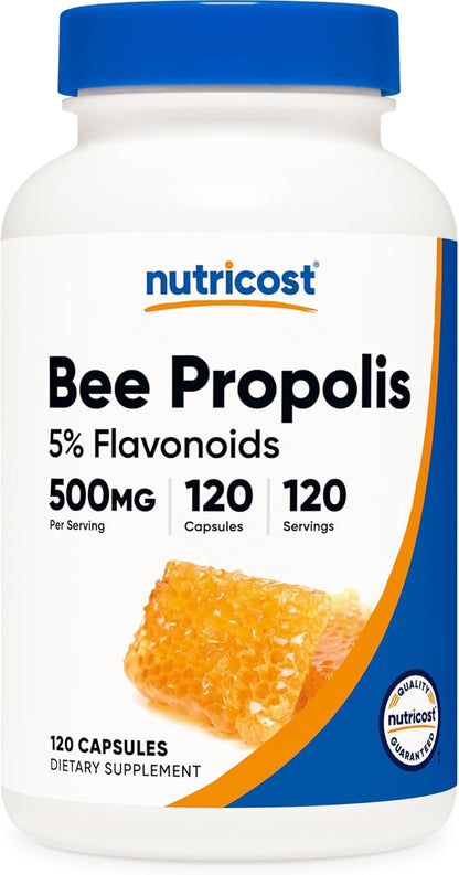 Nutricost Bee Propolis Supplement (500mg -120 Capsules)
