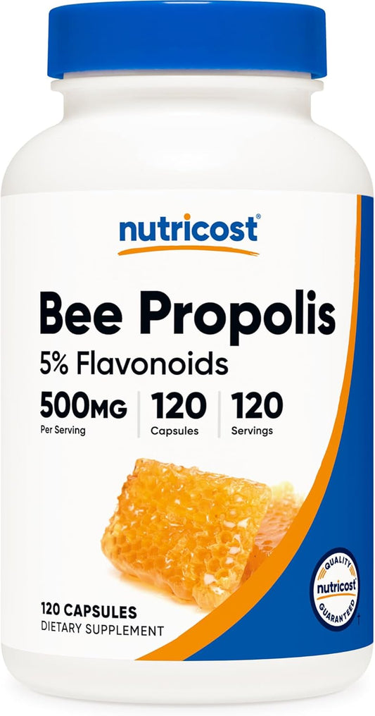 Nutricost Bee Propolis Supplement (500mg -120 Capsules)