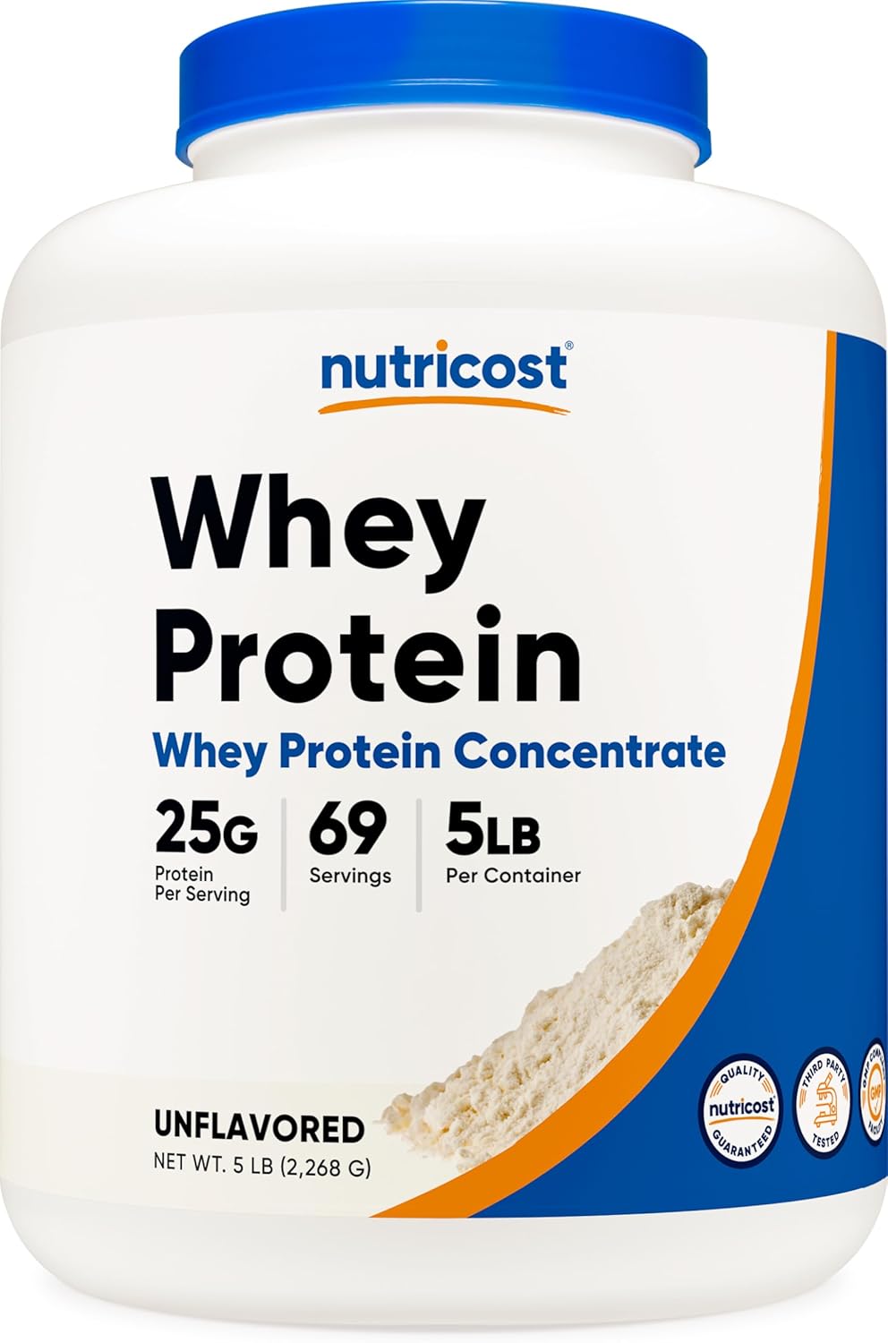 Nutricost Whey Protein Powder, Unflavored 5 LB-rom Whey Protein Concentrate