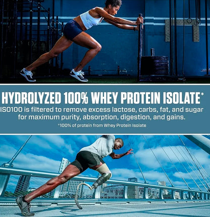 Dymatize x Fruity Pebbles ISO100 Whey Protein Powder Isolate, 25g of Protein, 5.5g BCAAs, 120 Cal., Gluten Free, 1g Fat, 1g Sugar, 2g Carb (75 Servings)