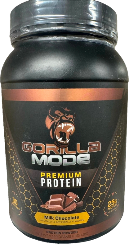 Gorilla Mode Premium Whey Protein - Milk Chocolate 30 Servings 1,110G / 2.45LB