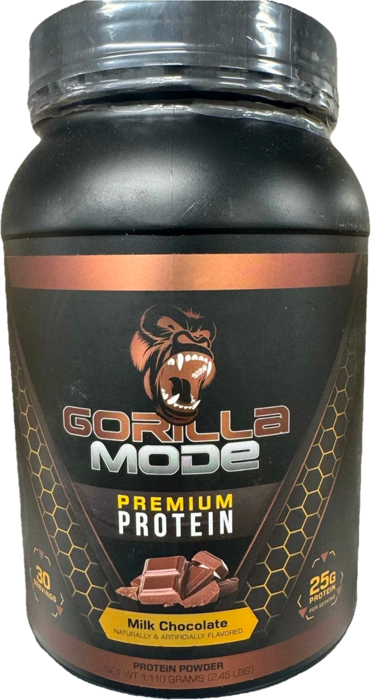 Gorilla Mode Premium Whey Protein - Milk Chocolate 30 Servings 1,110G / 2.45LB
