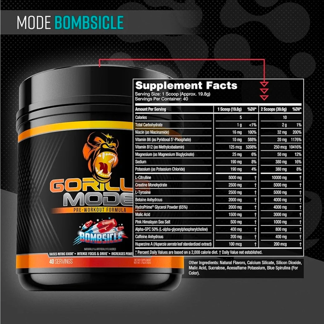 Gorilla Mode Pre-workout Formula Bombsicle